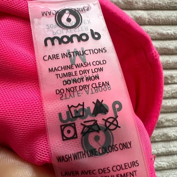 Mono B Sports Bra Rose Pink Racer Back NWT - Picture 5 of 8